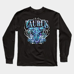 Taurus Bootleg Retro HipHop Zodiac Sign Astrology Long Sleeve T-Shirt